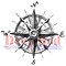 Deep Red Stamps Nautical Compass Rubber Cling Stamp 2.2 x 2.2 inches